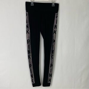 Pink Victoria's Secret YOGA Bling Ankle Leggings Size XS